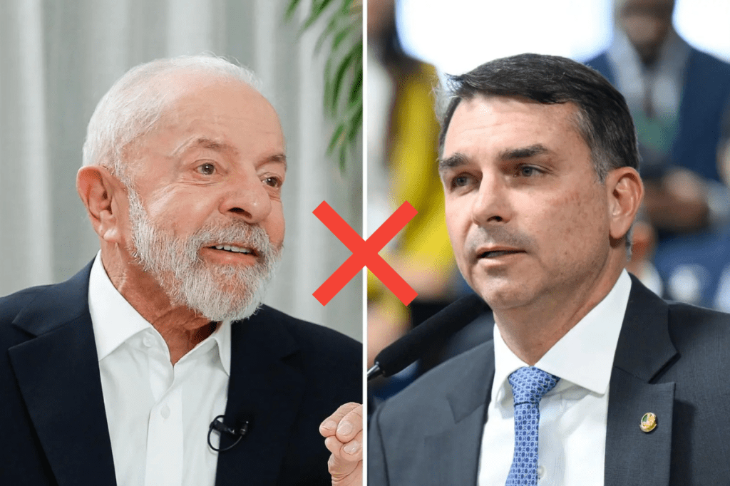 Lula/Foto: Ricardo Stuckert. Flávio Bolsonaro/ Foto: Agência Senado